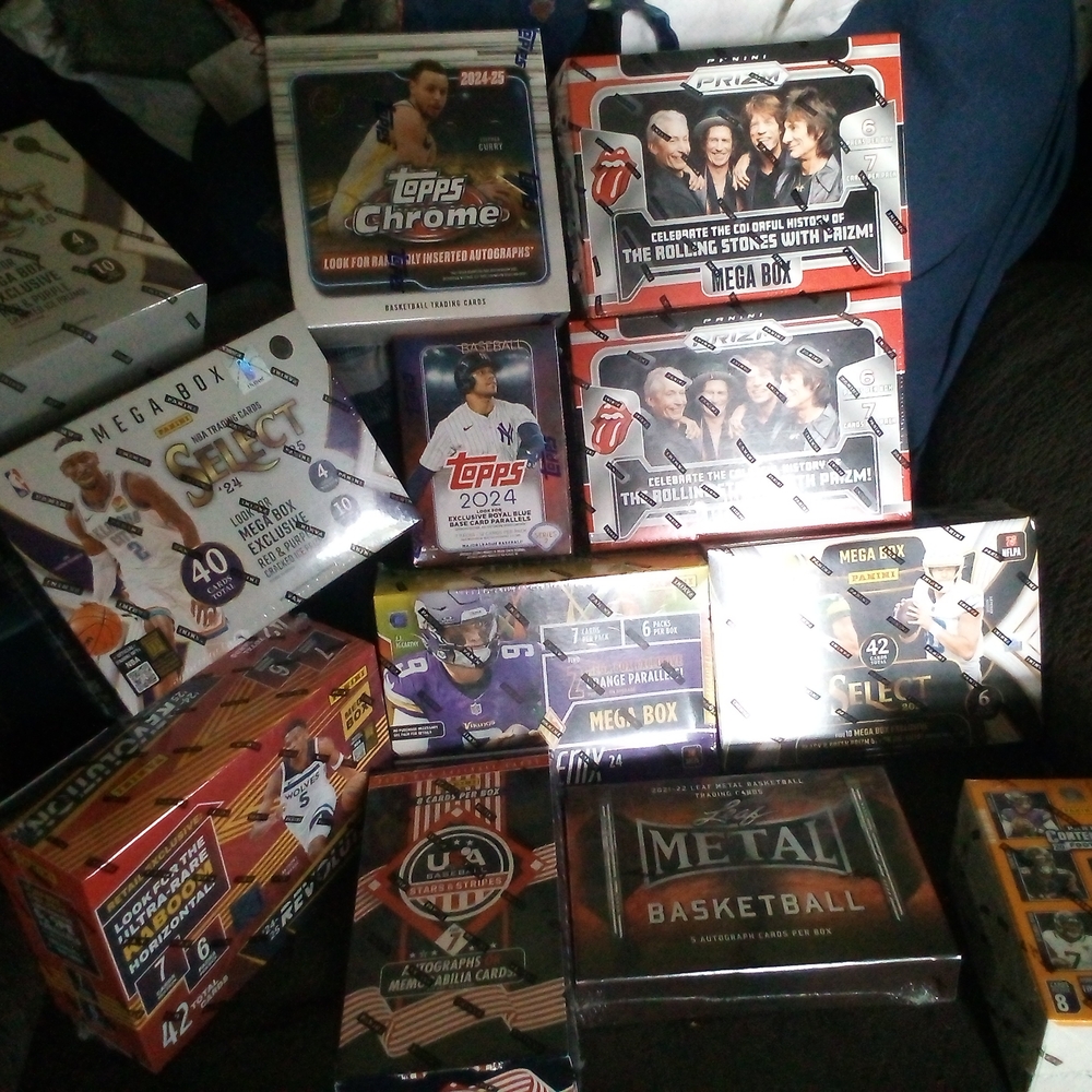 Topps Chrome and Panini Mega Box Collection